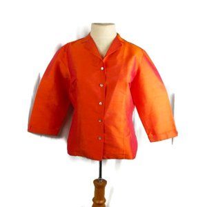 Ann Taylor Iridescent Silk Jacket Size 8